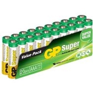 GP AAA/LR03 Süper Alkalin Boy 20'li İnce Pil