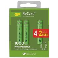 GP Batteries Recyko+ 1000 6'lı AAA İnce Kalem Ni-MH Şarjlı Pil