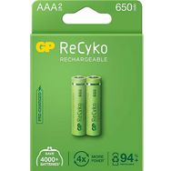 GP Recyko 2 Adet AAA İnce Şarjlı Pil