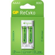 GP Recyko E211 USB Aa-Aaa Şarj Cihazı + GP Recyko 800 Mah Aaa 2'li İnce Pil