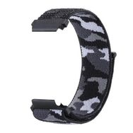 Gpack Amazfit Bip U Siyah Cırtcırt Asker Desenli Kumaş Ayarlanabilir Kordon