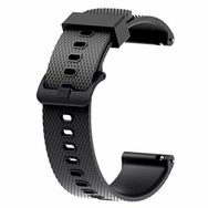 Gpack Amazfit GTS 2 Silikon Kancalı KRD 46 Siyah Kordon