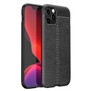 Gpack Apple Iphone 12 Pro Max Niss Deri Görünümlü Kırmızı Ekran Koruyucu Silikon Cep Telefonu Kılıfı