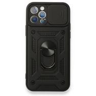 Gpack Apple iPhone 12 Pro Tank Aramid Sürgülü Vega Yüzüklü Kırmızı Kılıf