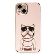 Gpack Apple iPhone 13 Kamera Korumalı Köpek Desenli Standlı Silikon Kılıf