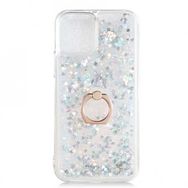 Gpack Apple iPhone 13 Mini Milce Sulu Yüzüklü Silikon Arka Kapak Gold Kılıf