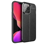 Gpack Apple Iphone 13 Pro Niss Silikon Deri Görünümlü Siyah Nano Glass Cep Telefonu Kılıfı