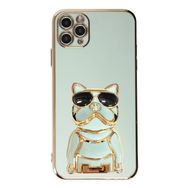 Gpack Apple iPhone 14 Pro Kamera Korumalı Köpek Desenli Standlı Silikon Kılıf