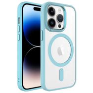 Gpack Apple İphone 14 Pro Max Renkli Kenar Şeffaf Kamera Çevresi Metal Magsafe Tpu Silikon Kılıf