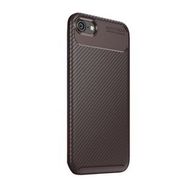 Gpack Apple iPhone 6S Negro Karbon Dizayn Silikon Nano Kahverengi Kılıf