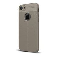 Gpack Apple iPhone 6s Plus Niss Silikon Deri Görünümlü Arka Koruma Nano Glass Kırmızı Kılıf