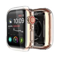 Gpack Apple Watch 4-5 40 mm Önü Kapalı Silikon Renksiz Şeffaf Kordon