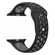 Gpack Apple Watch 6 40 mm Delikli Çift Renk Silikon Renksiz Kordon