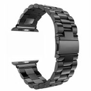 Gpack Apple Watch 7 41 mm Metal Sıralı Kordon KRD 04 Siyah Kordon