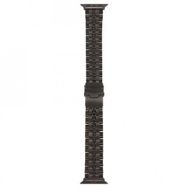 Gpack Apple Watch SE 2 2022 40 mm KRD54 Siyah Mat Parlak Şerit Bakla Desenli Kordon