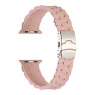 Gpack Apple Watch SE 2 2022 44 mm KRD 72 Pembe Mat Silikon Ayarlanabilir Kordon