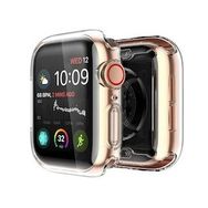 Gpack Apple Watch SE 44 mm Önü Arkası Açık Renkli Silikon Şeffaf Kordon