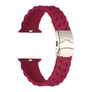 Gpack Apple Watch Series 3 4 5 44 mm KRD 72 Mürdüm Mat Silikon Ayarlanabilir Kordon