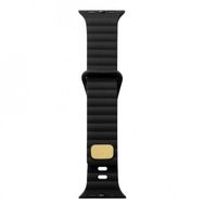 Gpack Apple Watch Series 8 41 mm KRD73 Kaherengi Silikon Metal Tokalı Ayarlanabilir Kordon