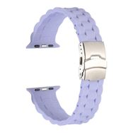 Gpack Apple Watch Series 8 45 mm KRD 72 Lila Mat Silikon Ayarlanabilir Kordon