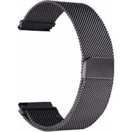 Gpack Garmin Forerunner 965 010-02809-10 Siyah Hasır Metal Örgülü Ayarlanabilir Kordon