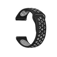 Gpack Garmin Venu 2 Delikli Çift Renk Silikon Siyah Kordon