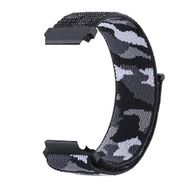 Gpack Honor Watch Magic 2 46 mm Cırtcırt Asker Desenli Kumaş Ayarlanabilir Siyah Kordon