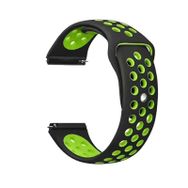 Gpack Honor Watch Magic 2 46 mm Delikli Çift Renk Silikon Yeşil Kordon