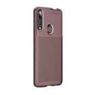 Gpack Huawei Honor 9X Negro Karbon Dizayn Nano Glass Kahverengi Silikon Cep Telefonu Kılıf