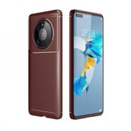 Gpack Huawei Mate 40 Pro Kılıf Negro Karbon Dizayn + Lacivert Full Ekran Koruyucu