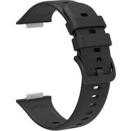 Gpack Huawei Watch Fit 2 Renkli Mat Kancalı Silikon KRD 43 Siyah Kordon