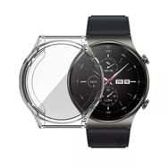 Gpack Huawei Watch GT 2 Pro Önü Kapalı Şeffaf Silikon Renksiz Kordon