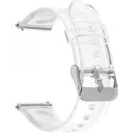 Gpack KRD 13 Renksiz Haylou Watch 2 Pro Metal Tokalı Şeffaf Silikon Kordon
