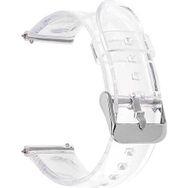 Gpack KRD13 Renksiz Metal Tokalı Şeffaf Silikon FitWatch FXS 3 Kordon
