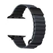 Gpack KRD78 Apple Watch Series 3 4 5 44 mm Siyah Strap Metal Toka Pu Deri Kordon
