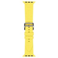 Gpack KRD92 Sarı Apple Watch 6 44 mm Kordon Katman Görünüm Spor Silikon Kordon