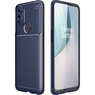 Gpack Oneplus Nord N100 Negro Karbon Dizayn Silikon Kahverengi Kılıf