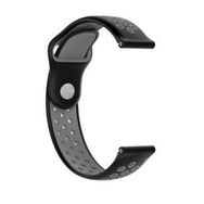 Gpack Oneplus Watch Delikli Çift Renk Silikon Antrasit Kordon