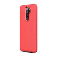 Gpack Oppo A5 2020 Niss Deri Görünümlü Nano Glass Kırmızı Silikon Cep Telefonu Kılıf