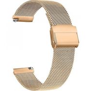 Gpack QCY Watch GTS KRD 45 Gold Çıtçıtlı Hasır Metal Örgülü Kordon