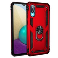 Gpack Samsung Galaxy A02 Vega Tank Koruma Standlı Yüzüklü Mıknatıslı Kırmızı Cep Telefonu Kılıfı