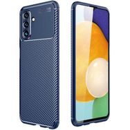 Gpack Samsung Galaxy A13 Negro Karbon Görünüm Korumalı Dizayn Silikon Lacivert Kılıf