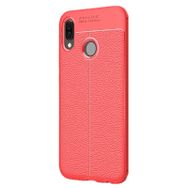 Gpack Samsung Galaxy A20 Niss Deri Görünümlü Kırmızı Silikon Kılıf