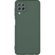 Gpack Samsung Galaxy A22 4G Mara Silikon Mat Soft Korumalı Lansman Koyu Yeşil Kılıf