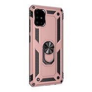 Gpack Samsung Galaxy A31 Volve Standlı Mıknatıslı Tank Koruma + Siyah Full Ekran Kırmızı Kılıf