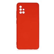 Gpack Samsung Galaxy A51 Mara Mat Soft Kamera Korumalı Lansman Kırmızı Kılıf