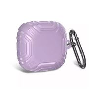 Gpack Samsung Galaxy Buds Pro Sert Silikon Çizgi Desenli SF19 Mor Kılıf