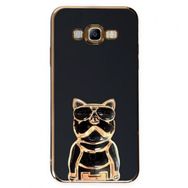 Gpack Samsung Galaxy J7 2015 Kamera Korumalı Köpek Desenli Standlı Silikon Kılıf