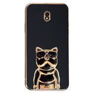 Gpack Samsung Galaxy J7 Pro J730F Kamera Korumalı Köpek Desenli Standlı Silikon Kılıf