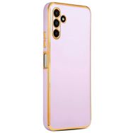 Gpack Samsung Galaxy M14 Bark Parlak Silikon Renkli Kenarları Rose Kılıf